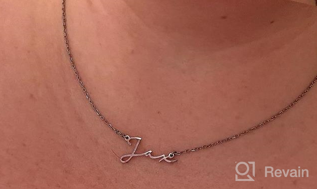 img 1 attached to TinyName Custom Name Necklace Personalized 18K Gold Plated Nameplate Customized Jewelry Gift For Women review by Kayla Bartlett