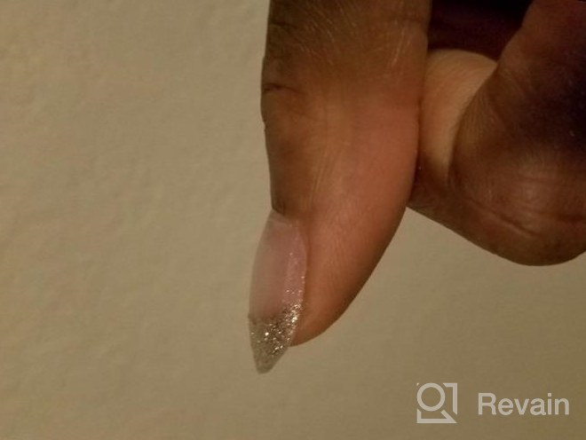 img 1 attached to Get Glamorous With LIARTY'S 24Pcs Silver Glitter French False Nails Kit review by Patrick Ordonez