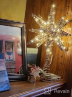 img 1 attached to 🌟 Lewondr Silver Christmas Star Tree Topper with Lights - Battery Powered Bethlehem Star Lighted Xmas Tree Ornament for Indoor Holiday review by Greg Bloom