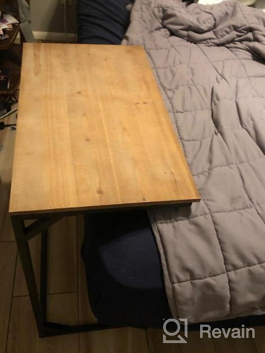 img 1 attached to C-Shaped End Snack Table With Wood Top For Sofa, Couch, Coffee, Laptop - Slide Under Living Room Bedroom Small Space 23.5"X13.5"X26.5 - Christmas New Year Gift review by Charlie Maadhadians