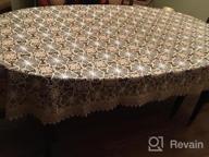 img 1 attached to 36 Inch Round Small Beige Lace Tablecloth For Coffee Table - Simhomsen review by Linda Nelson