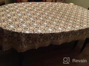img 7 attached to 36 Inch Round Small Beige Lace Tablecloth For Coffee Table - Simhomsen