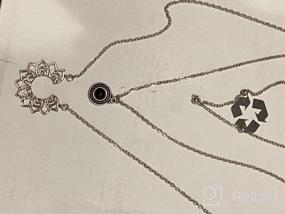 img 7 attached to Boho Layered Necklace With Moon And Map Pendant For Women And Girls - Edary Jewelry