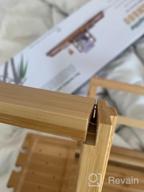 img 1 attached to Distinctive Christmas Gift: Utoplike Bamboo Bathtub Caddy Tray - Adjustable Organizer With Book, Tablet & Wine Glass Holder! review by Phanikumar Larsen
