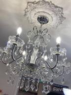 картинка 1 прикреплена к отзыву Saint Mossi Crystal Chandelier Light Fixture Modern Chandelier Crystal Lighting , Crystal Pendant Raindrop Chandelier For Dining Room,Bedroom,Living Room,H23 X D24, 6-Light от Michael Eldridge