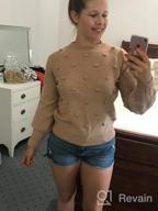 img 1 attached to Miessial Women'S Elegant Crew Neck Lantern Sleeve Knit Jumper Pullover Top review by Faliere Jorge