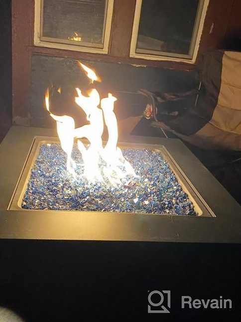 img 1 attached to High Luster Cobalt Blue Reflective Fire Glass - Ideal For Fireplace, Fire Pit, And Landscaping - 10 Lb Pack By Mr. Fireglass review by Ricardo Fast