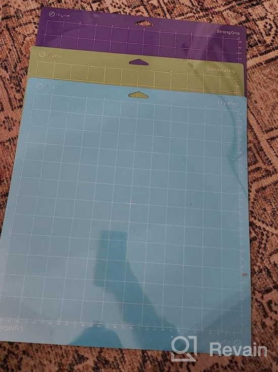 img 1 attached to Maximize Your Cricut Cutting With The Strong Grip IVyne Cutting Mat: 12X12, BPA-Free, Anti-Slip Surface - 3 Pack review by Jesus Cordova