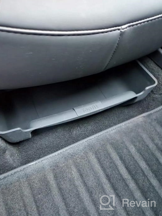 img 1 attached to Streamline Your Model 3&S With Topfit'S Rear Center Console Organizer Tray And Seat Storage Box review by Matthew Marquez