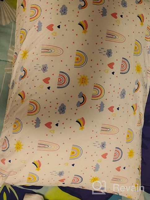 img 1 attached to Machine Washable Toddler Pillow, 13 X 18 Inches - Perfect For Sleeping And Travel, Fits Cots (Pillowcase Not Included) review by Terry Gernes