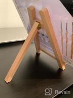 img 1 attached to Premium Adjustable Tripod Easel Stand - A-Frame Artist Easel With Storage Tray, Solid Beech Wood, Holds Canvas Up To 48", Height Adjustable 68" To 88", Ideal For Paintings, Drawings & Signs review by Deron Altman