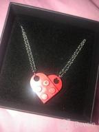 img 1 attached to 🧱 Heart-Shaped Brick Necklace Set: 2-Piece Jewelry for Couples or Friends, Compatible with Lego Elements - Ideal Gift for Him or Her review by James Hardy
