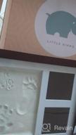img 1 attached to Little Hippo Baby Hand & Footprint Kit: Non-Toxic Clay Picture Frame Ornament For Keepsake Box & Photo Frames - Perfect Newborn Christmas Gift! review by Tara Farmer