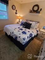 img 1 attached to Nautical Dreams Come True With DriftAway'S Harbor Sailboat Ocean Printed Bed Sheet Set - Navy Twin Set review by Chris Durandis
