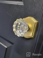 img 1 attached to 2 Pack Satin Brass Crystal Glass Non-Turning Single Side Dummy Door Knobs For Interior Doors - CLCTK High-Quality Option review by Ryan Schweigert