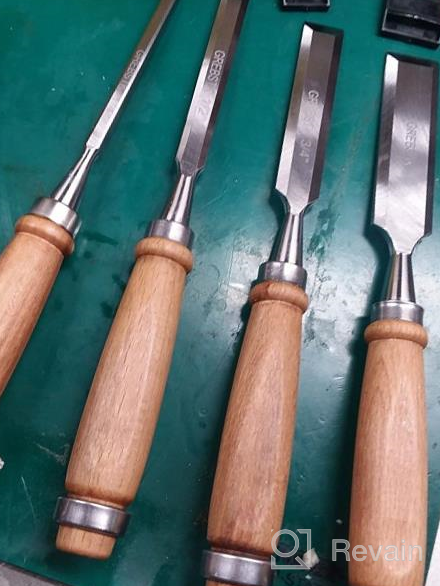 img 1 attached to Premium 4-Piece Wood Chisel Set With Durable Chrome Vanadium Steel And Beech Handles - Ideal For Woodworking! review by Kenneth Harris