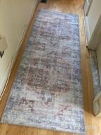img 1 attached to Eco-Friendly Bohemian Flat Weave Area Rug - Stain Resistant And Machine Washable - Premium Recycled Material - 5'X7' Rust Design review by Antonio Scisson