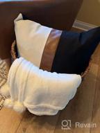 img 1 attached to Stylish And Cozy: Pack Of 2 Thick Black Linen Farmhouse Lumbar Throw Pillow Covers Perfect For Modern Sofas And Couches - 12X20 Inches review by Greg Quinit
