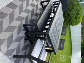 img 7 attached to 7'9"X10'2"" Nicole Miller New York Patio Country Calla Herringbone Contemporary Indoor/Outdoor Area Rug Blue/Grey