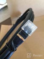 img 1 attached to Cat8 Ethernet Cable, Shielded For Outdoor&Indoor, 25FT Heavy Duty 26AWG Cat8 LAN Cable, Weatherproof, With Gold Plated RJ45 Connector, 40Gbps 2000Mhz High Speed For Router/Gaming/Xbox/IP Cam/Modem review by Philip Berry