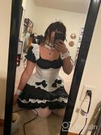 img 1 attached to Womens French Maid Lolita Cosplay Costume With Socks For Halloween And Anime Conventions By GRAJTCIN review by Barbara Robinson