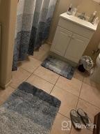 img 1 attached to 🛀 OLANLY Luxury Bathroom Rug Mat: Extra Soft & Absorbent Microfiber Bath Rugs - Non-Slip Plush Shaggy Carpet - Machine Washable - 20x32, Blue review by Vivian Eker