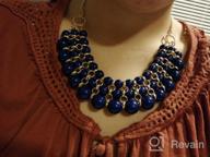 img 1 attached to 💎 Lux Accessories Multi-Row Statement Chain Necklace with Beaded Bib Feature review by Jeff Warne
