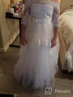 img 1 attached to Carat Elegant Flower Beading Communion Girls' Clothing in Dresses review by Melota Phillips