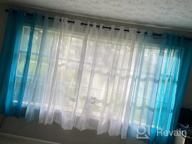 картинка 1 прикреплена к отзыву DWCN Amaranth Red Sheer Curtains - драпировка из искусственной льняной вуали с люверсом сверху, набор из 2 панелей размером 52 x 108 дюймов в длину для окон спальни от Holly Haman