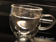 картинка 1 прикреплена к отзыву Stay Warm And Enjoy Your Brew: Set Of 4 Insulated Double Walled Glass Coffee Mugs With Handle And Borosilicate Glass Tea Cups от Luis Blaschko