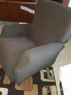 img 1 attached to MAYTEX Reeves Stretch 4-Piece Recliner Arm Chair Slipcover Furniture Cover With Side Pocket, Chocolate Brown review by Karen Mogel