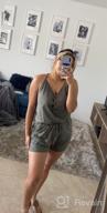img 1 attached to 👗 YIBOCK Women's Summer Casual Short Jumpsuits: Spaghetti Strap, Button Down, V Neck, and Waist Drawstring Rompers review by Dave Albright
