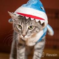 img 1 attached to Mogoko Funny Dog Cat Shark Costumes, Pet Halloween Christmas Cosplay Dress, Adorable Grey Shark Pet Costume, Animal Fleece Hoodie Warm Outfits Clothes (XL Size) review by Jessie Lopez