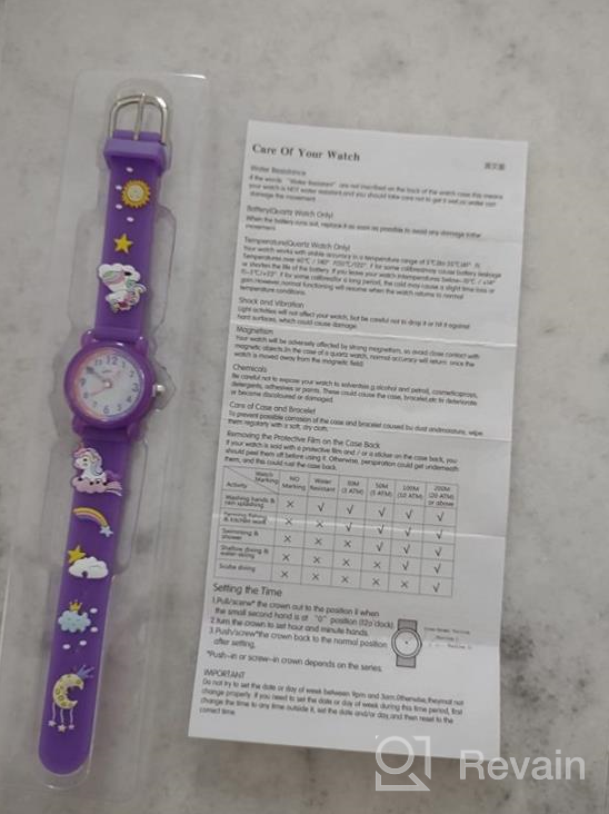 img 1 attached to Waterproof Unicorn Silicone Kids Watch - 3D 🦄 Cartoon Design for Girls Aged 3-10, Ideal Toddler Gift review by Jennifer Christensen