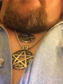 img 5 attached to Stainless Steel Pendant Necklace with Supernatural Devils 🔮 Trap Symbol and Sigil - Pentagram Anti Possession by HZMAN