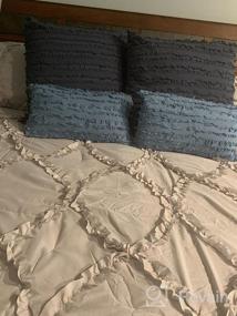img 8 attached to 2 упаковки GIGIZAZA Decor 18X18 дюймов белые льняные наволочки для диванной подушки квадратной формы