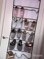 img 1 attached to YOUDENOVA Over The Door Hanging Shoe Organizer - 22 Extra Large Fabric Pockets For Sneakers, High Heels, Slippers Behind Closet Door With 4 Metal Hooks | Shoe Storage Racks & Holders review by Kevin Compton