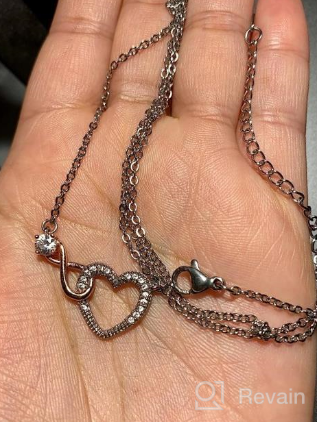 img 1 attached to Infinity Heart Necklace: Heartfelt Gift For All The Women In Your Life - Perfect For Mother'S Day, Valentine'S Day, Or Birthday! review by Jeremy Flint