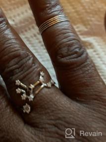 img 7 attached to Shine Like The Stars: EleQueen'S 925 Silver Zodiac Constellation Ring Collection