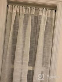 img 5 attached to Dress Up Your Living Space With DWCN'S White Faux Linen Sheer Curtains - Set Of 2 Curtains Perfect For Bedroom Or Living Room, 52 X 63 Inch Length