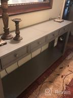 img 1 attached to Espresso Console Table With Drawers And Shelf - Ideal For Entryway, Hallway, Or Sofa Table Storage By P PURLOVE review by Mike Kies
