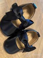 img 1 attached to Stylish and Comfortable Baby Girls Soft Sole Leather T-Strap Mary Jane Shoes for Infants and Toddlers review by Ladonna Adams