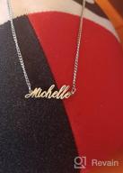 img 1 attached to WIGERLON Personalized Name Necklace: 18k White Gold Plated Pendant for Women and Girls - Custom Jewelry review by Nicole Jones