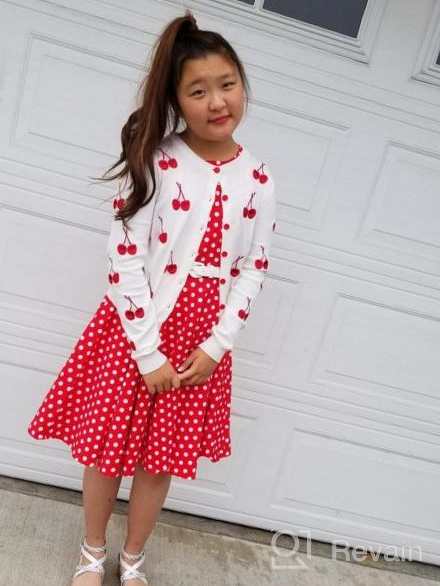 img 1 attached to BlackButterfly Audrey Vintage Polka Girls Girls' Clothing in Dresses review by Masud Taylor