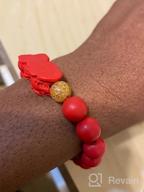 img 1 attached to 💰 Feng Shui Red Bead Bracelet with Pi Xiu Charm for Prosperity and Wealth Attraction - Perfect for Men and Women review by Byron Howell