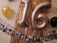 img 1 attached to Pre-Assembled Blue Sweet 16 Photo Banner With Sixteen Card Frames For Girls - Happy 16Th Birthday Decorations And Party Supplies With '16' Signs Included review by Chris Budenski
