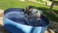 img 1 attached to 🐶 Jasonwell Foldable Dog Pet Bath Pool - Collapsible Kiddie Pool for Dogs, Cats, and Kids (48inch.D x 11.8inch.H, Grey) review by Patrick Cooney