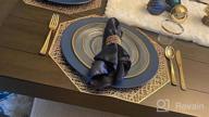 img 1 attached to 6Pcs U'Artlines Metallic Hollow Out Placemats - Non-Slip Heat Insulation Vinyl Mats For Kitchen Table - Gold (21102) review by Reginald Truitt