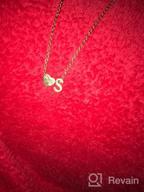 img 1 attached to 18K Gold Plated Personalized Initial Heart Necklace For Women With Monogram Name review by Heather Hale