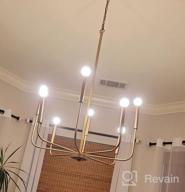 img 1 attached to Luxurious 8-Light Gold Chandelier For Modern Living Spaces By LALUZ review by Justin Buck